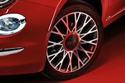 15’’ steel wheel with (RED) logo on wheel’s hubcap