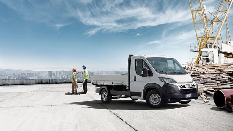 Fiat Professional commercial vehicle outside at sunset